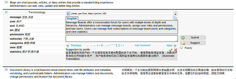 Translating a project