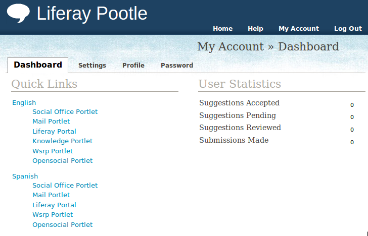 Pootle dashboard