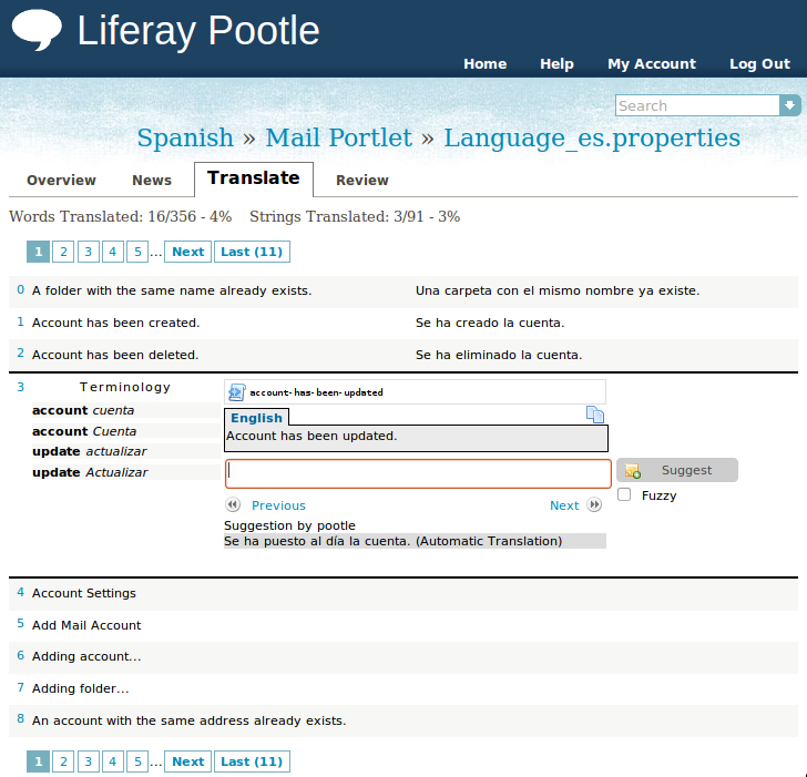 Suggesting translations