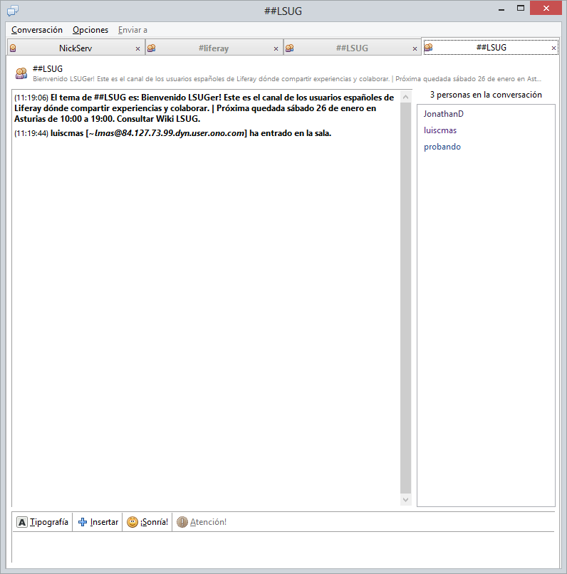 Sala de Chat LSUG